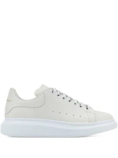 ALEXANDER MCQUEEN ALEXANDER MCQUEEN WHITE 'OVERSIZE' LEATHER SNEAKERS