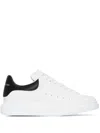 Alexander Mcqueen 'oversize' Calfskin Leather Sneakers With Contrast Heel In Black
