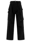 Alexander Mcqueen Oversize Cargo Trousers In Black