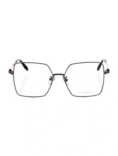 Pre-owned Alexander Mcqueen Oversize Eyeglasses In Black