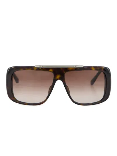 Alexander Mcqueen Oversize-frame Sunglasses In Brown