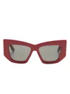 Alexander Mcqueen Oversize-frame Sunglasses In Red