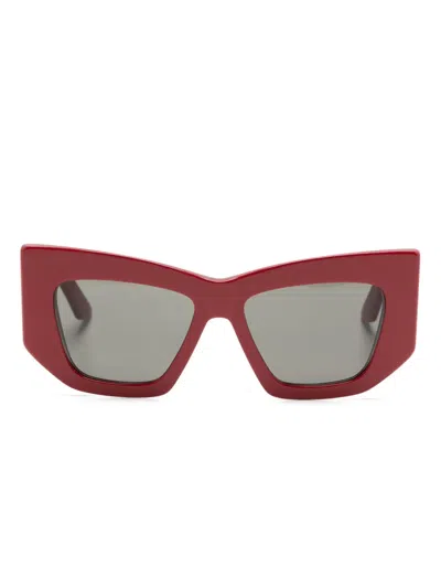 Alexander Mcqueen Oversize-frame Sunglasses In Red