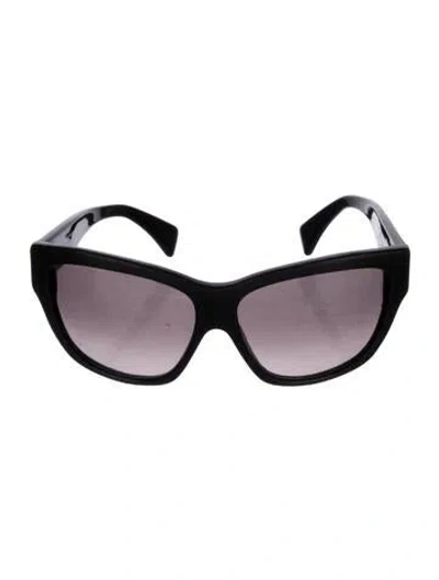 Pre-owned Alexander Mcqueen Oversize Gradient Sunglasses In Black