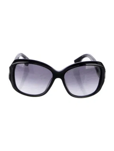 Pre-owned Alexander Mcqueen Oversize Gradient Sunglasses In Black