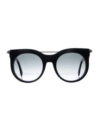 Pre-owned Alexander Mcqueen Oversize Gradient Sunglasses In Black