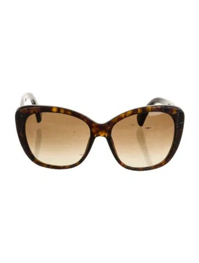 Pre-owned Alexander Mcqueen Oversize Gradient Sunglasses In Brown