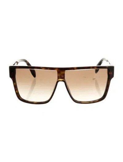 Pre-owned Alexander Mcqueen Oversize Gradient Sunglasses In Brown