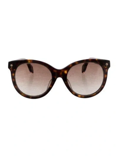 Pre-owned Alexander Mcqueen Oversize Gradient Sunglasses In Brown