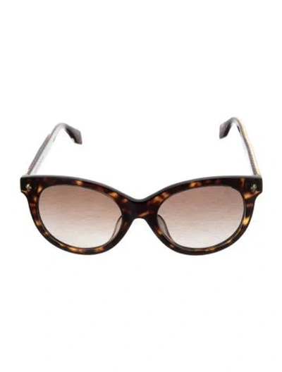 Pre-owned Alexander Mcqueen Oversize Gradient Sunglasses In Brown