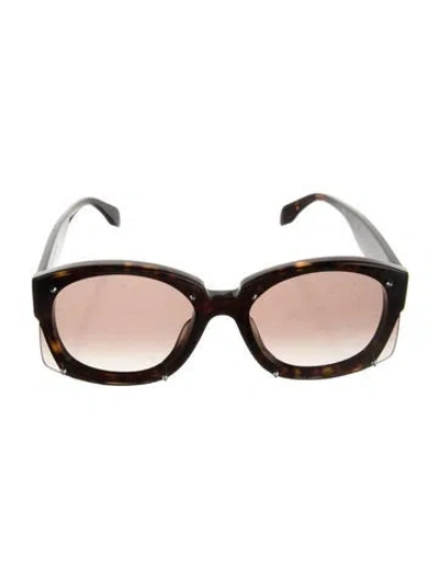 Pre-owned Alexander Mcqueen Oversize Gradient Sunglasses In Brown