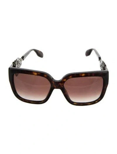 Pre-owned Alexander Mcqueen Oversize Gradient Sunglasses In Brown