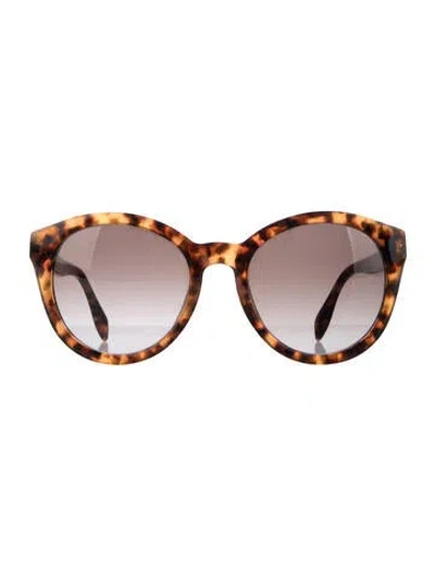 Pre-owned Alexander Mcqueen Oversize Gradient Sunglasses In Brown