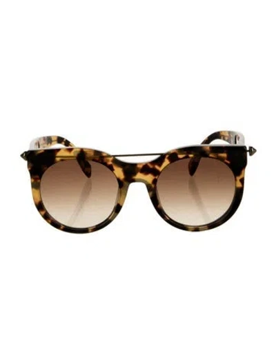 Pre-owned Alexander Mcqueen Oversize Gradient Sunglasses In Brown