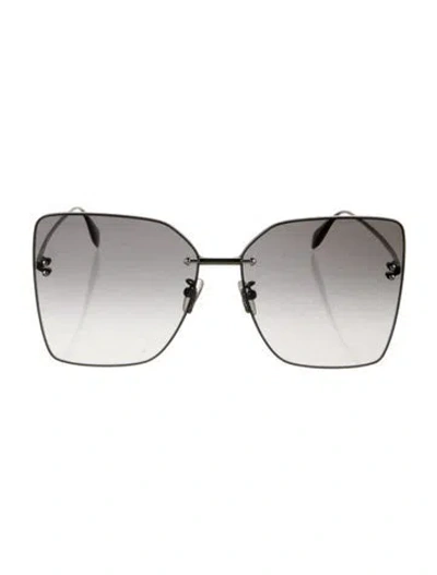 Pre-owned Alexander Mcqueen Oversize Gradient Sunglasses In Grey