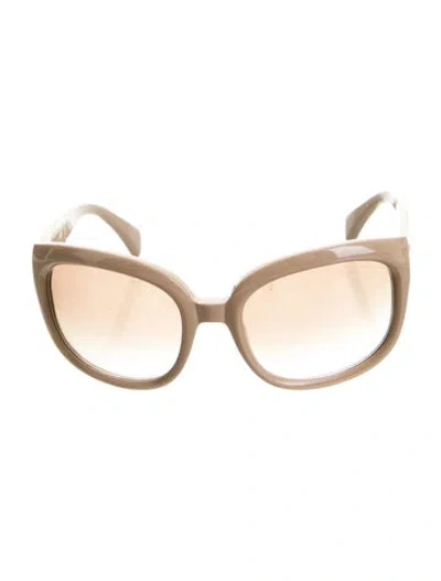 Pre-owned Alexander Mcqueen Oversize Gradient Sunglasses In Neutral