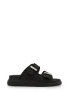 Alexander Mcqueen 50mm Rubber Slide Sandals In Black