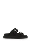 Alexander Mcqueen Black Rubber Sandals In Multi