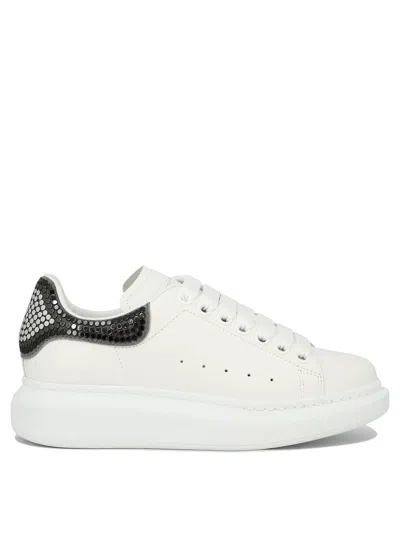 Alexander Mcqueen Oversize Lace Up White Sneakers For Women In Neutral