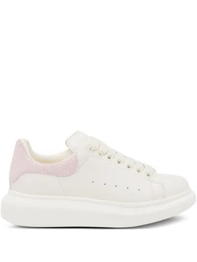 Alexander Mcqueen Oversize Leather Panelled Sneakers In White