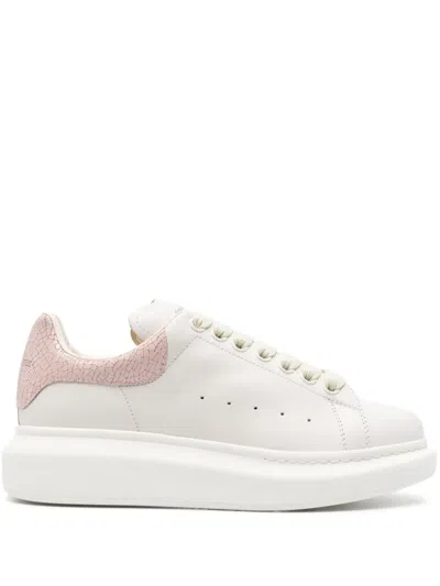 Alexander Mcqueen Oversize Leather Sneakers In White