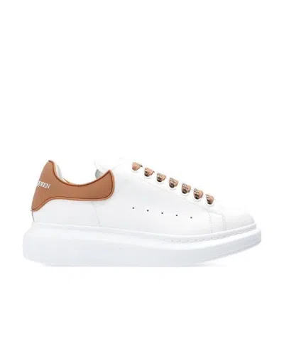 Alexander Mcqueen Oversize Leather Sneakers In White