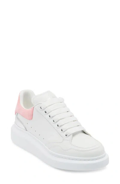 Alexander Mcqueen Mcqueen Oversize Platform Sneaker In White/ Pink/ Silver