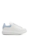 Alexander Mcqueen White And Light Blue Leather Sneakers In White