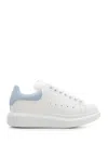 Alexander Mcqueen Oversized Leather Sneakers In White/powder Blue