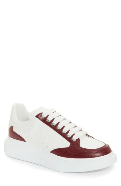 Alexander Mcqueen Oversize Retro Colorblock Sneaker In Burgundy/ White