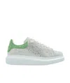 Alexander Mcqueen Oversize Rhinestone-studded Sneakers In White