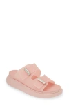 Alexander Mcqueen Oversize Slide Sandal In Pink/ Silver