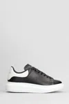 Alexander Mcqueen Black Low Top Sneakers With Chunky Sole And Contrasting Heel In Leather Man In Black