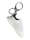 Alexander Mcqueen Key Ring With Oversize Sneakers In White