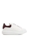 Alexander Mcqueen Oversized Low-top Sneakers In White/dark Burgundy