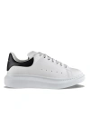 Alexander Mcqueen Men White And Black Low-top Sneakers With Chunky Sole And Contrasting Heel Tab In  In White