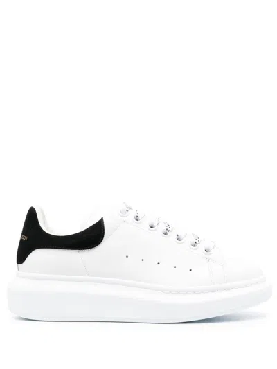 Alexander Mcqueen Oversize Sneakers In White And Beige Calf Leather