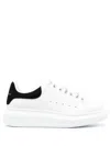 Alexander Mcqueen Oversize Sneakers In White And Beige Calf Leather In Black