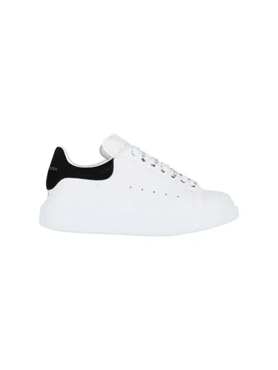 Alexander Mcqueen Black And White Low Top Sneakers With Logo Lettering On The Tongue And Contrasting Heel With Logo Le In Neutral