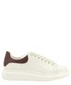 Alexander Mcqueen White Low-top Sneakers With Chunky Sole And Contrasting Heel Tab In Leather Man In Brown