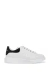 Alexander Mcqueen Oversized Calf Leather Sneakers With Chunky Rubber Sole In White
