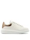 Alexander Mcqueen Oversize Leather Sneakers With Back Contrasting Patch In White