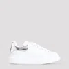 Alexander Mcqueen White Oversize Sneakers With Snake Print On The Heel In Leather Woman In White