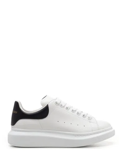 Alexander Mcqueen Oversize Sneakers With Black Heel Tab In White