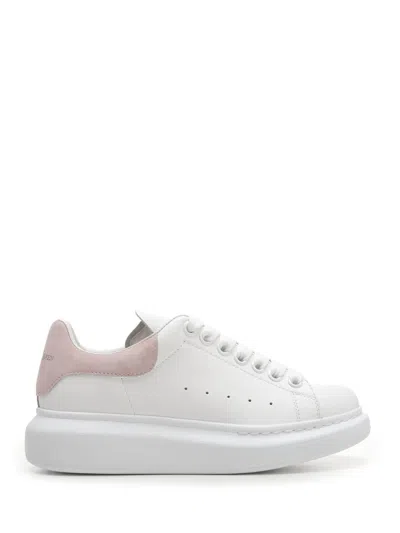 Alexander Mcqueen Oversize Sneakers With Pink Heel In White/patchouli 161