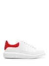 Alexander Mcqueen Men White Low Top Sneakers With Contrasting Heel With Embossed Logo Lettering In L In White