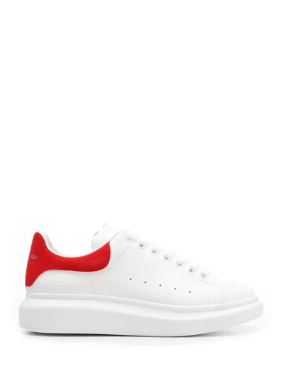Alexander Mcqueen Oversize Sneakers With Red Heel Tab In White