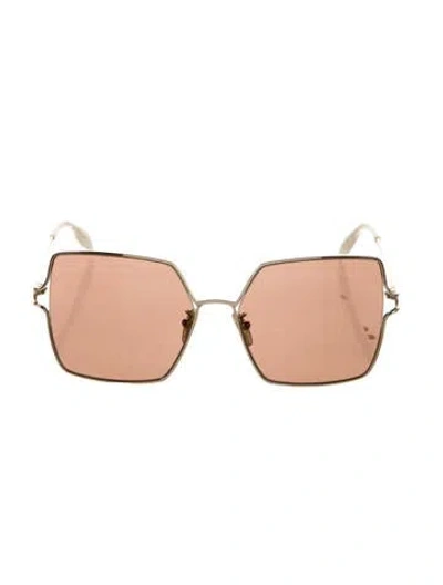 Pre-owned Alexander Mcqueen Oversize Tinted Sunglasses In Brown