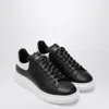 Alexander Mcqueen Black Low Top Sneakers With Chunky Sole And Contrasting Heel In Leather Man In Black