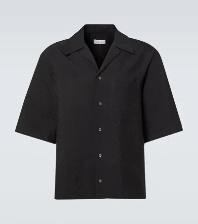 Alexander Mcqueen Oversized Bowling Shirt In Black